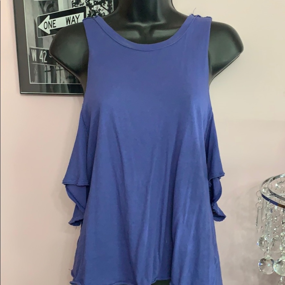Free People Blue Top